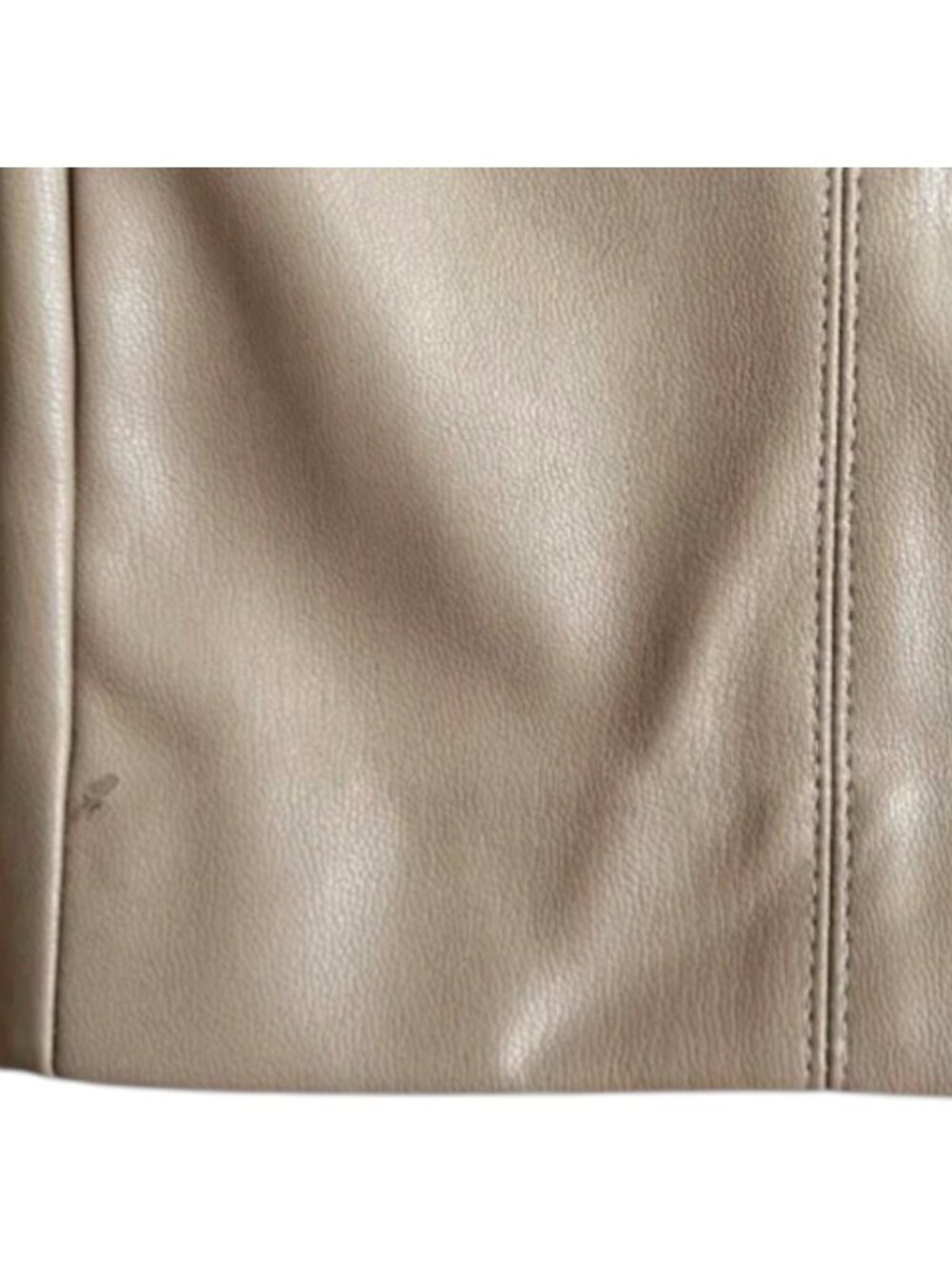 Zara Faux Leather Pants Camel High Rise Slim Ankle M - Picture 8 of 8